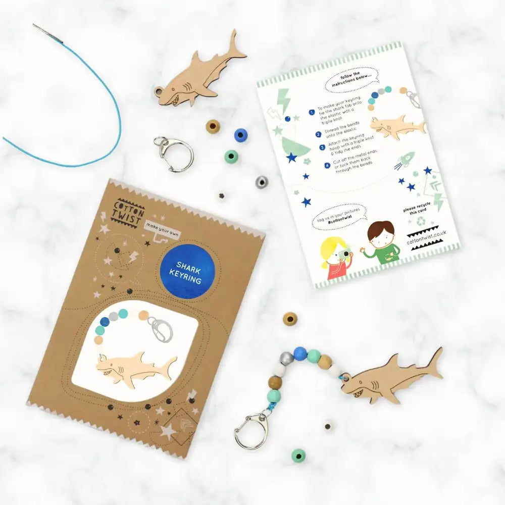 Cotton Twist Make Your Own Shark Keyring Kit