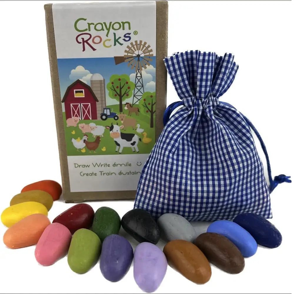 Just Rocks in a Box Crayon Rocks Barnyard Themed Box