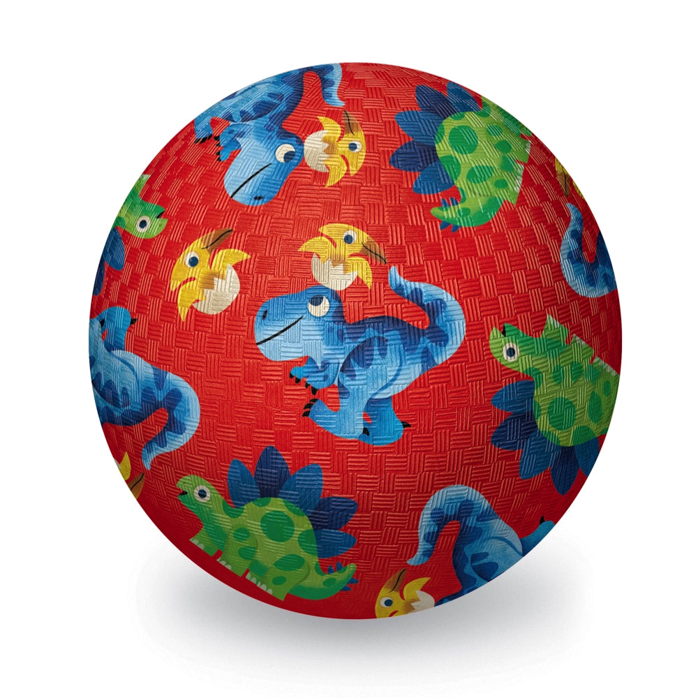 Crocodile Creek 7 Inch Rubber Ball - Dino Friends