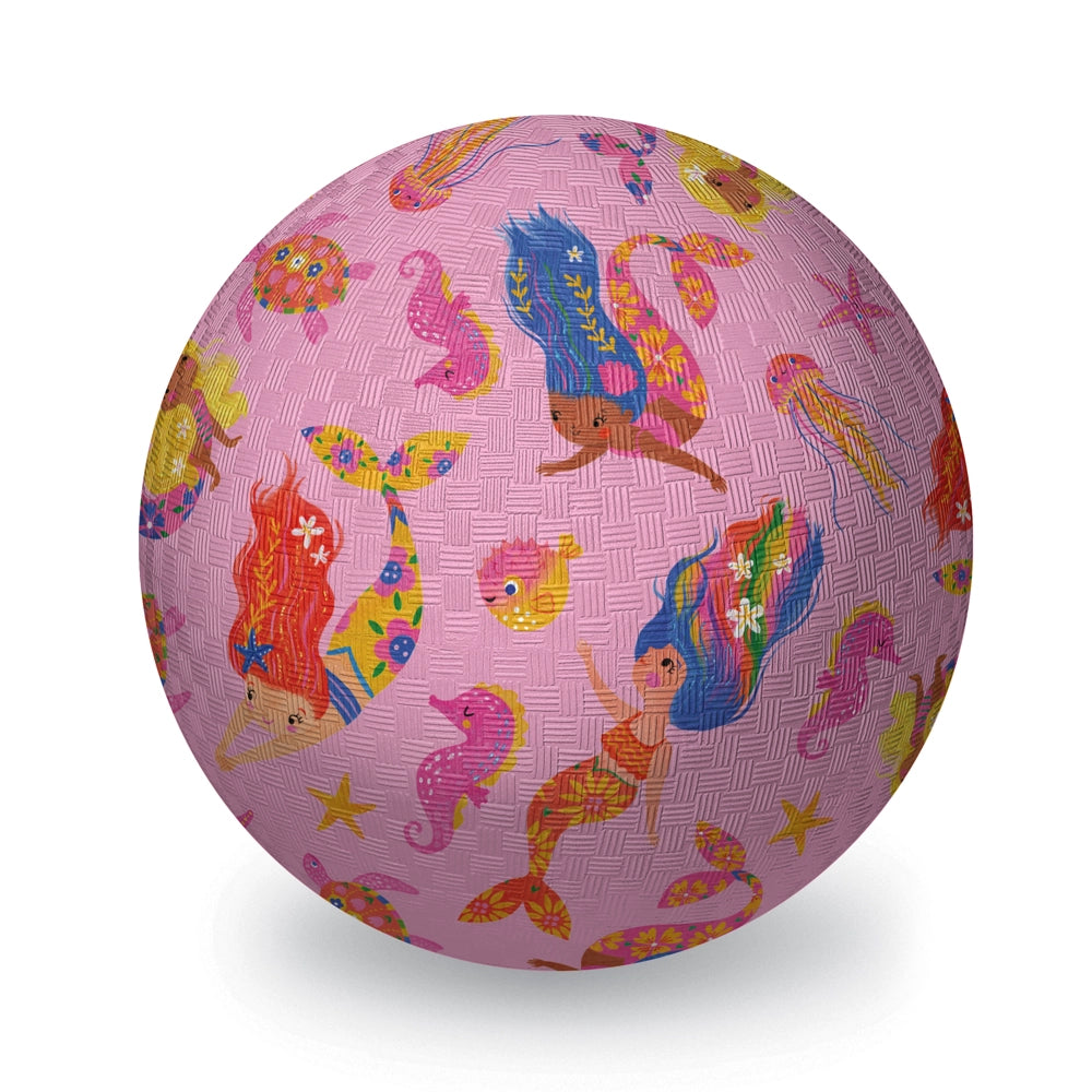 Crocodile Creek 7 Inch Rubber Ball - Mermaid
