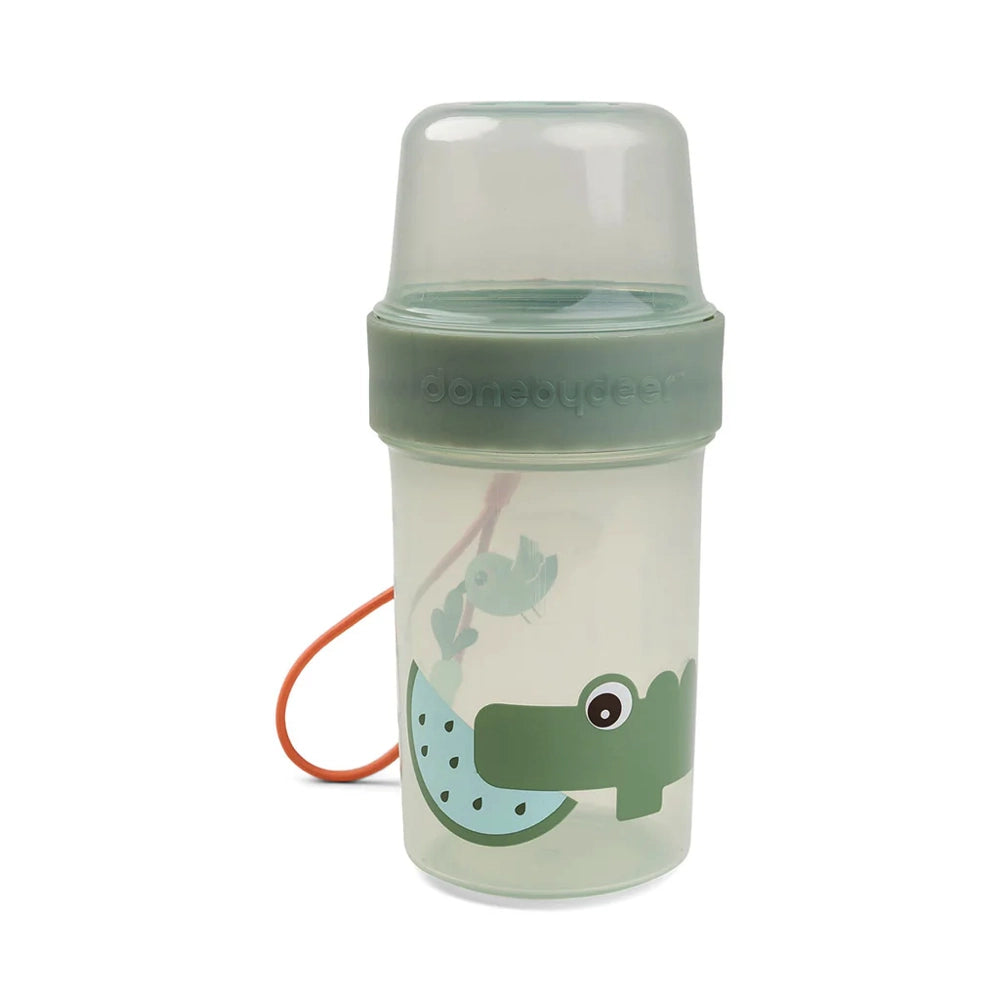 Done by Deer 2-way Snack Container - Croc Green