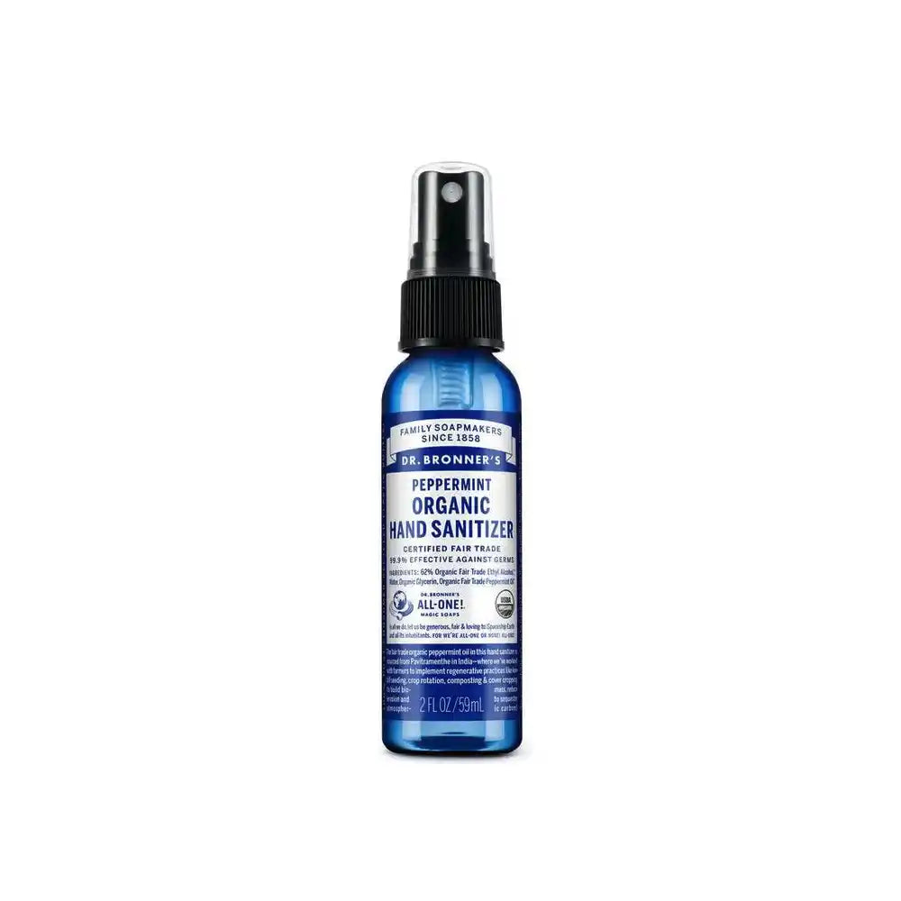 Dr. Bronner's Peppermint Organic Hand Sanitizer - 59ML