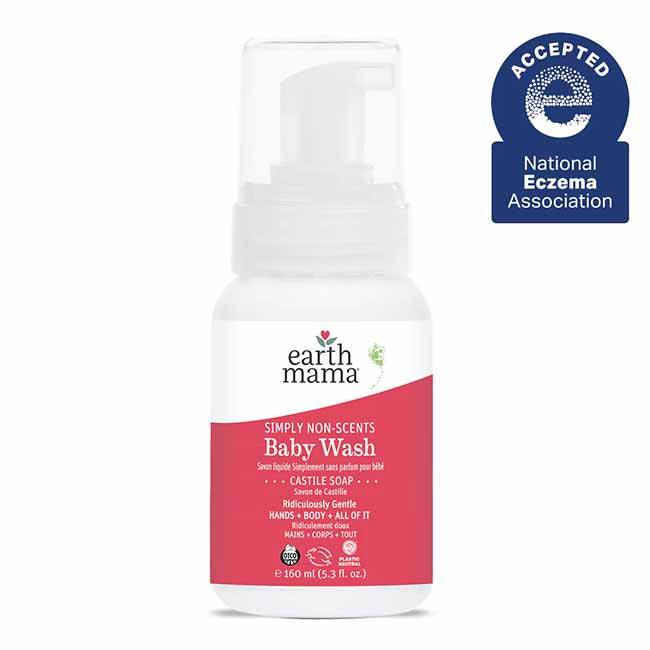 Earth Mama Simply Non Scents Castile Baby Wash 185ml