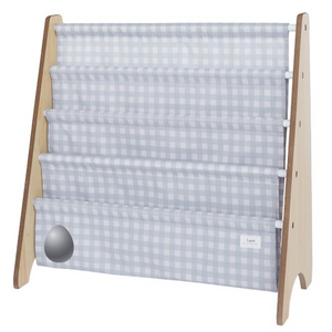 3 Sprouts Book Rack - Blue Gingham