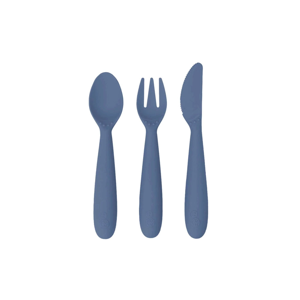 EzPz Happy Utensils in Indigo