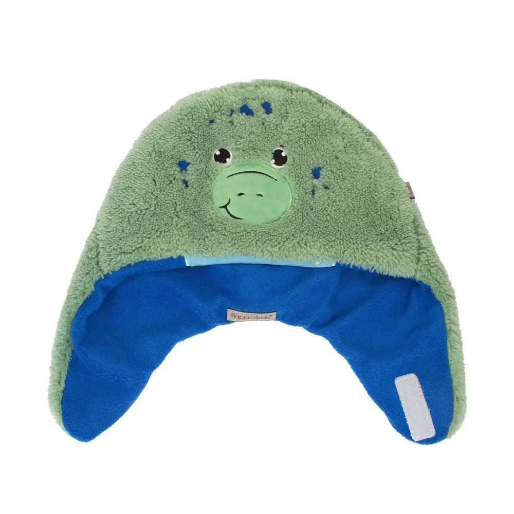 Flapjacks Reversible Sherpa Hat Dino Green