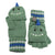 Flapjacks Knitted Fingerless Gloves w/flap - Dino Green