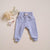 Infant and toddler cuffed jogger lounge pant fleece bamboo cotton in light grey.