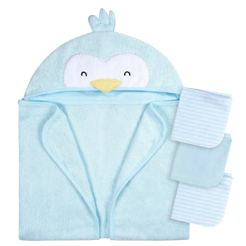 Gerber 4pc Bath Set - Blue Penguin