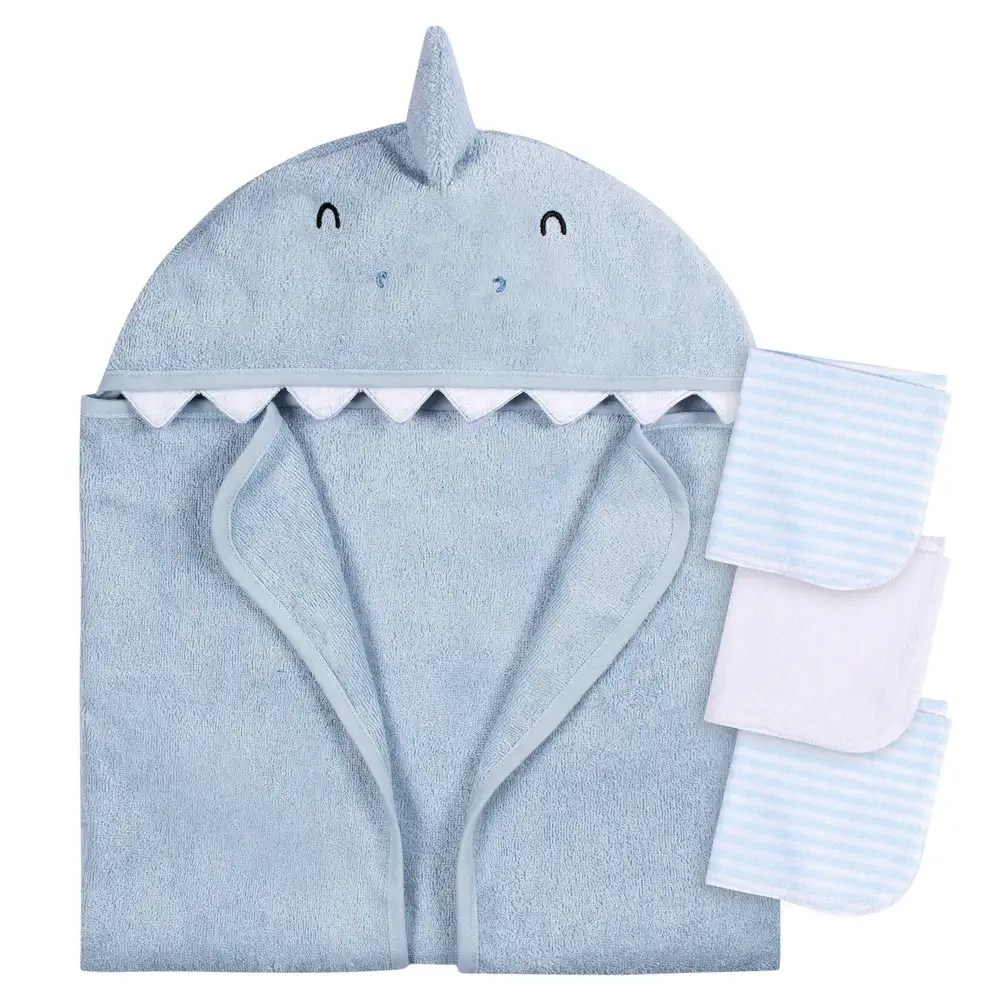 Gerber 4pc Bath Set - Blue Shark
