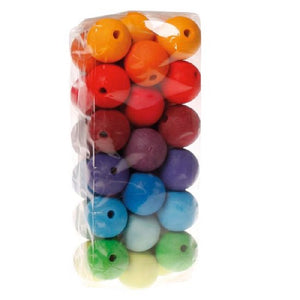 Grimm's Wooden Beads 30mm Multi-Colour 36 pc