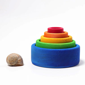 Grimm's Small Stacking Bowls Blue 5pc