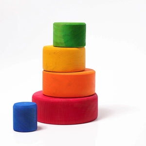 Grimm's Small Stacking Bowls Red 5pc