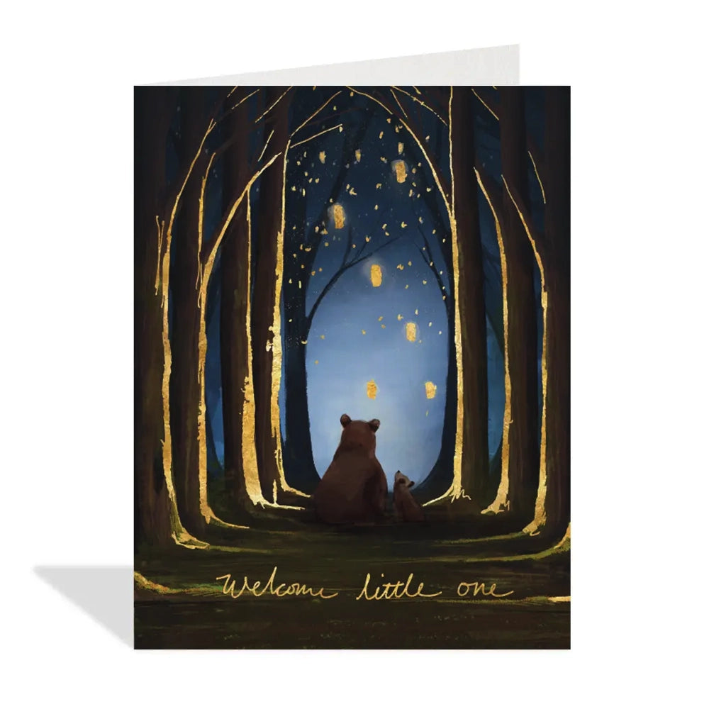 Halfpenny Nighttime Cub Baby Card