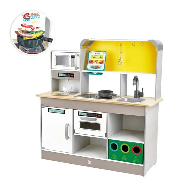 hape toys deluxe kitchen with fun fan stove