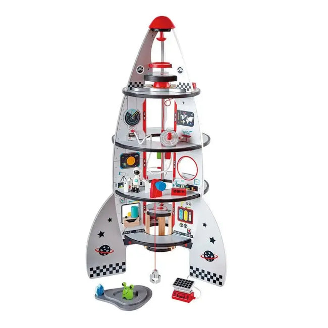 hape toys four-stage rocket ship