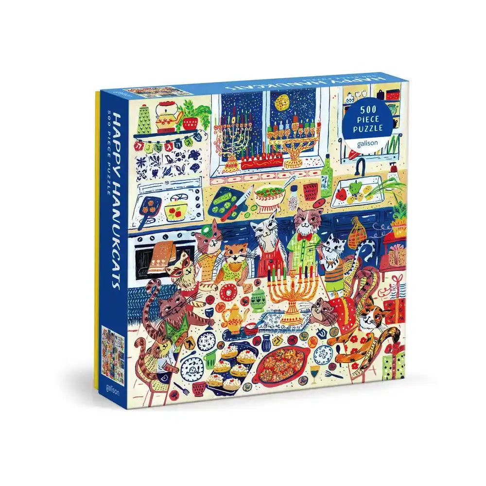 Galison Happy Hanukcats 500 Piece Puzzle