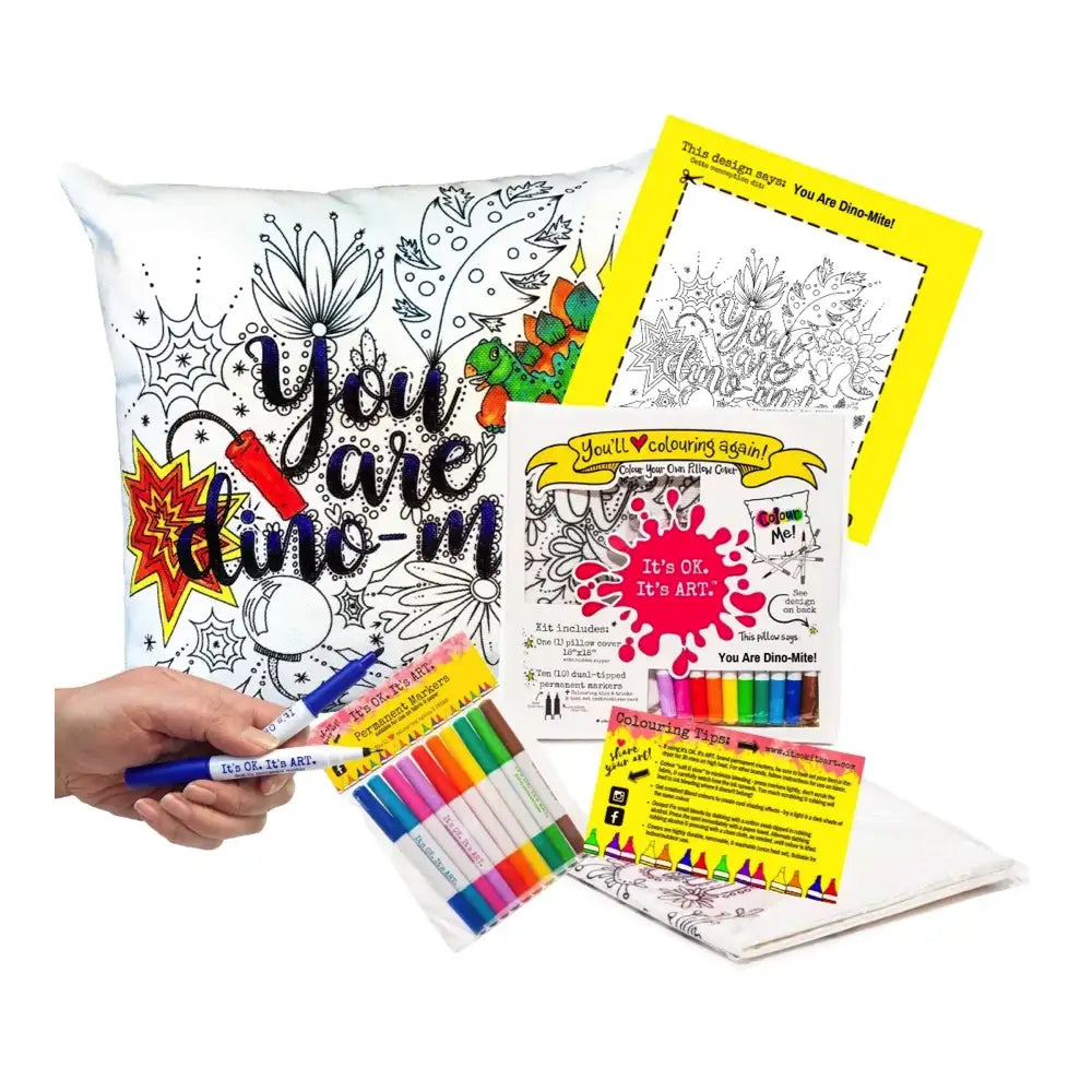 It's OK. It's ART. Colouring Kit - You Are Dino-Mite