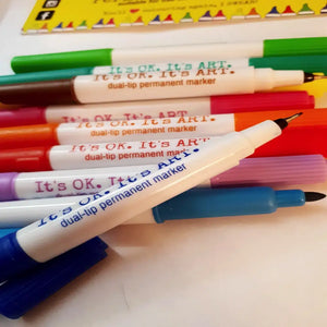 It's OK. It's ART. Permanent Dual-Tip Markers