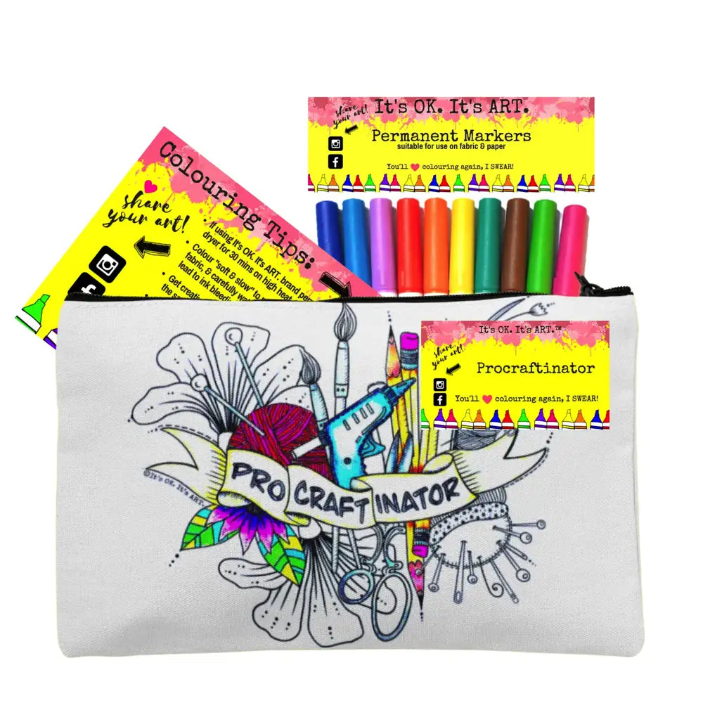 It's OK. It's ART. Colouring Kit - Procraftinator