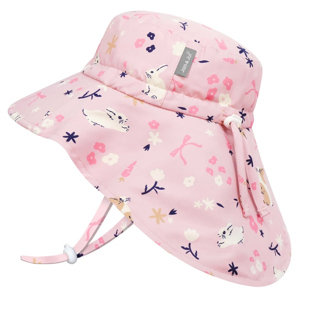Jan and Jul Aqua Dry Adventure Hat - Bunny Flowers