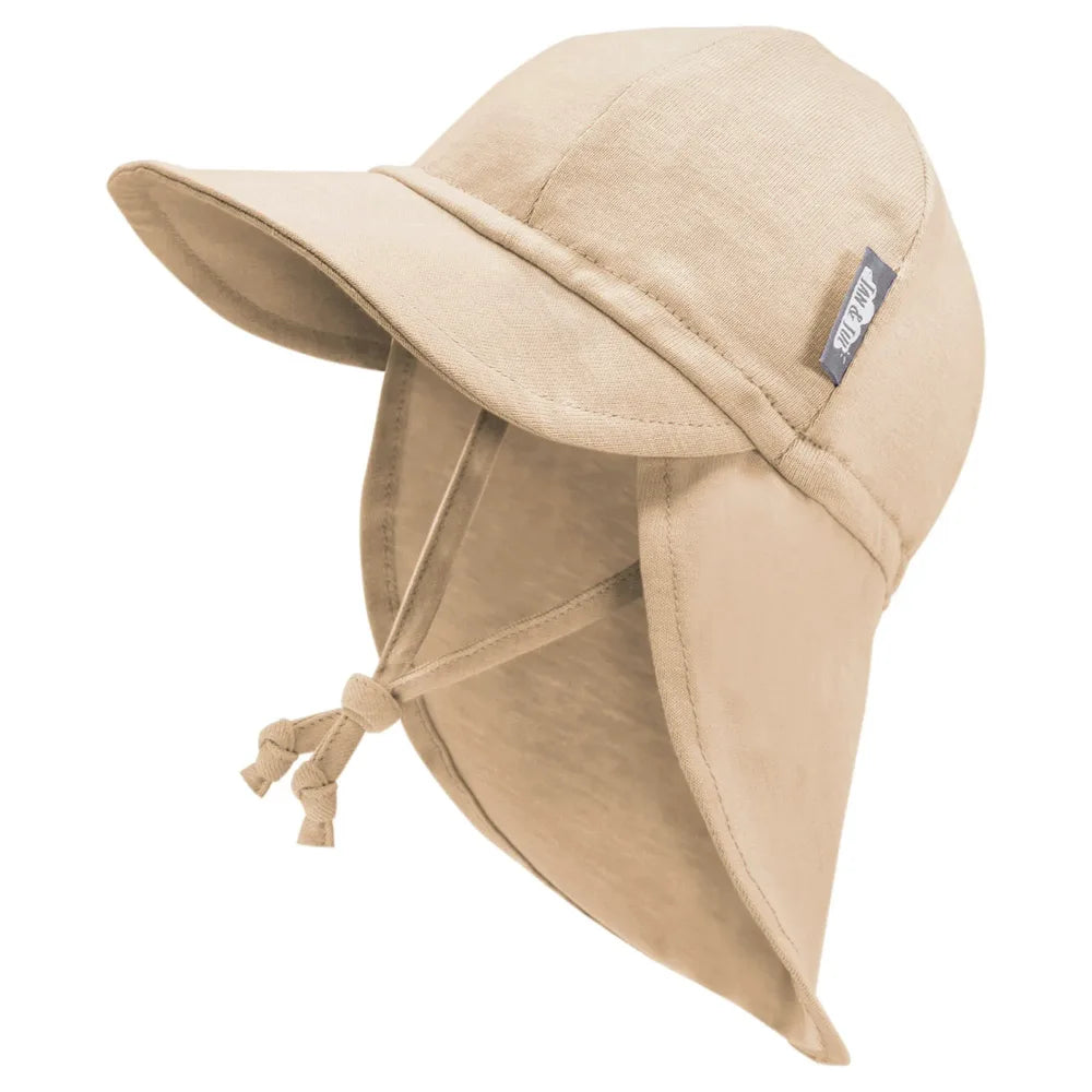 Jan + Jul Sun Soft Cotton Baby Cap - Oat