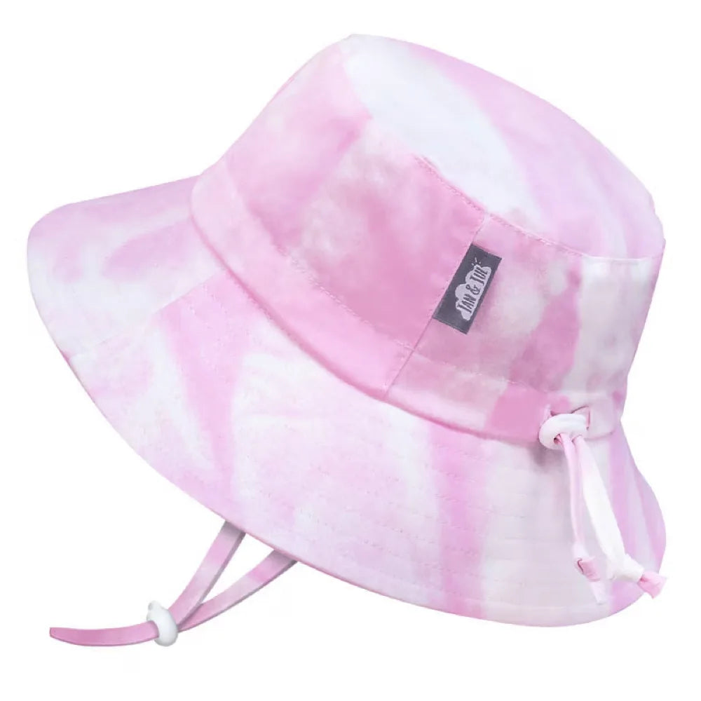 Jan + Jul Cotton Bucket Sun Hat - Pink Tie-Dye