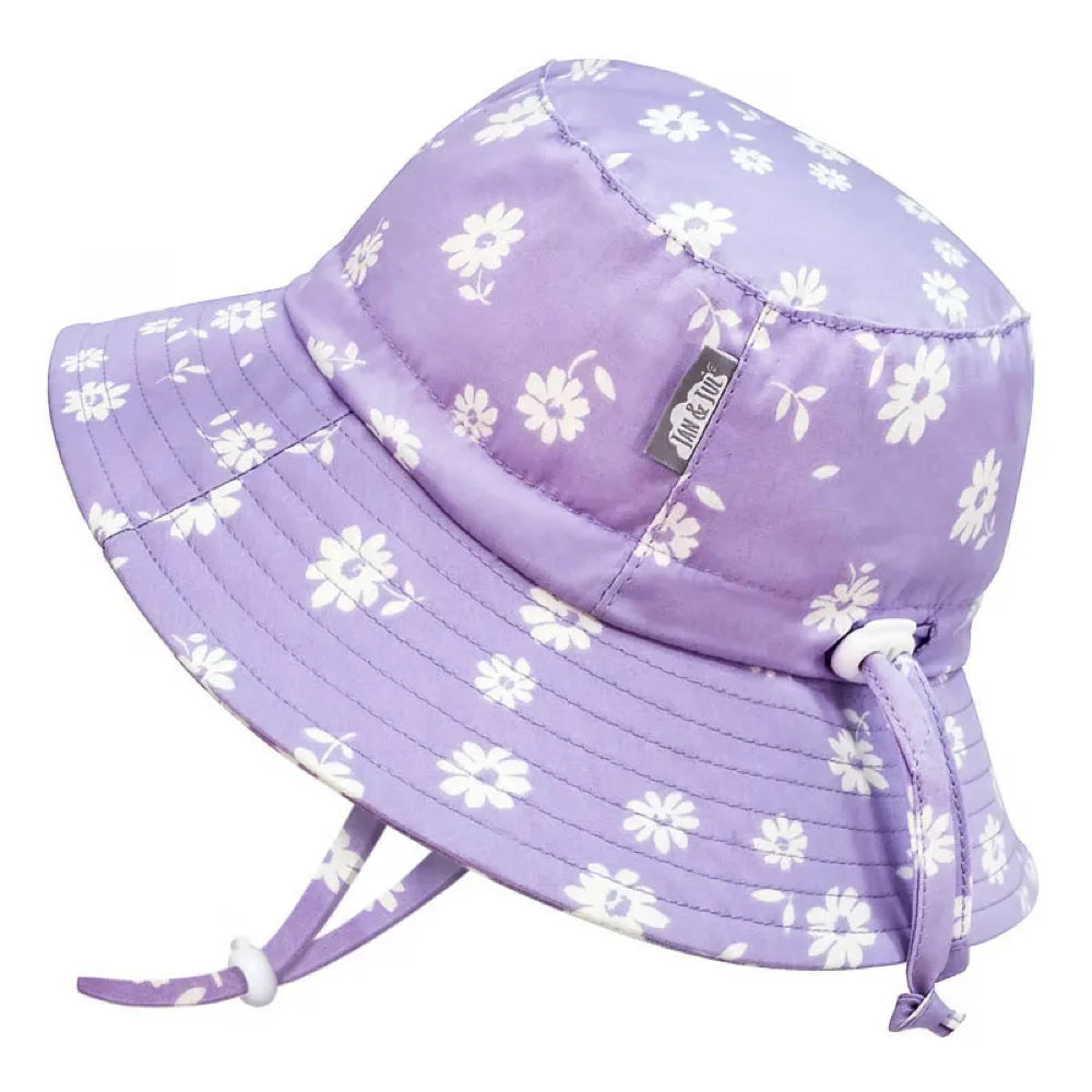 Jan + Jul Cotton Bucket Sun Hat - Purple Daisy