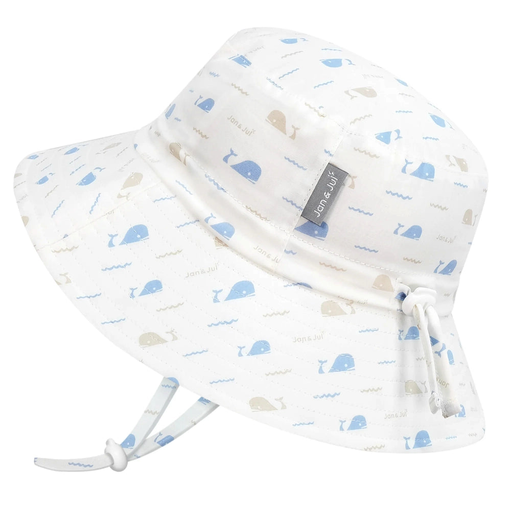 Jan and Jul Cotton Bucket Hat - Whale Tales