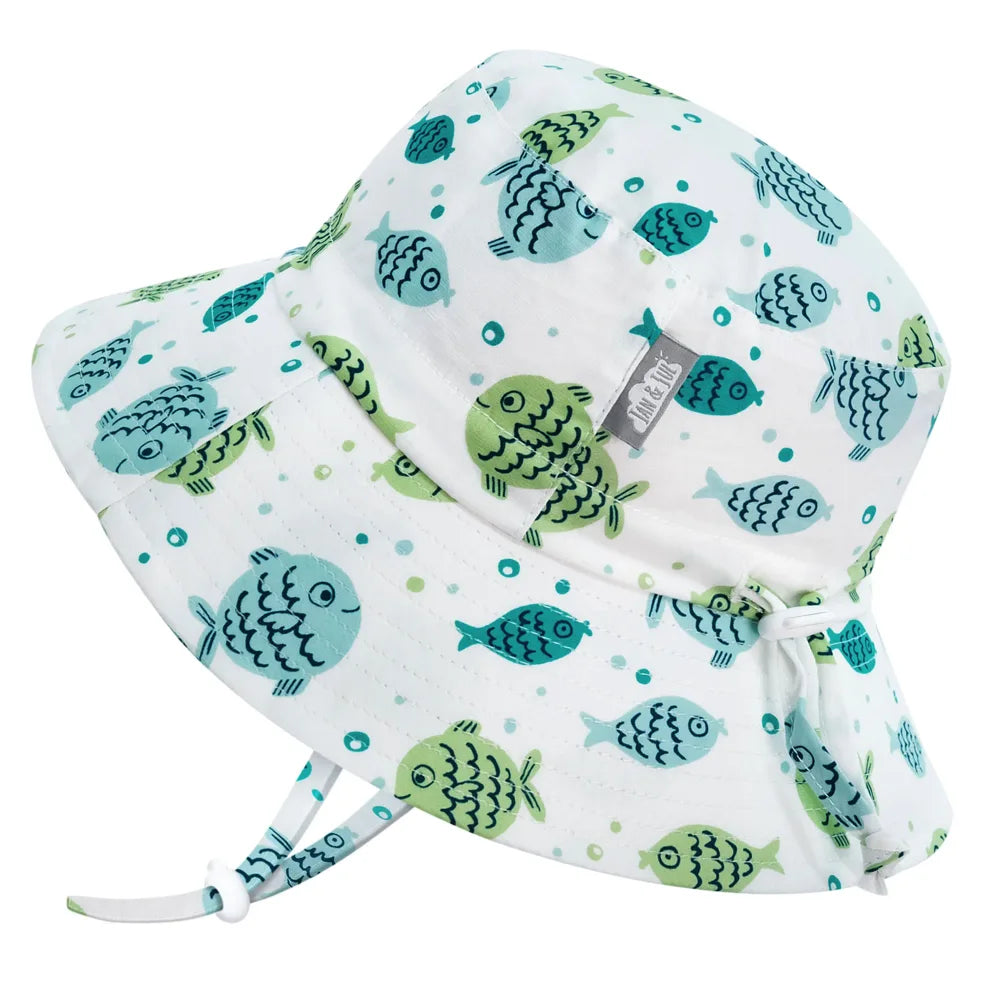 Jan + Jul Cotton Bucket Sun Hat - Fish Friends