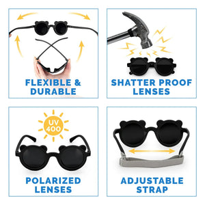 Jan + Jul Bear Sunglasses - Black