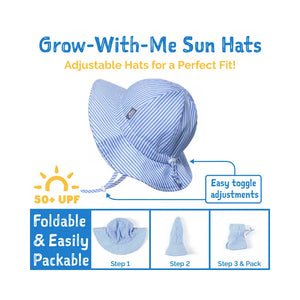 Jan + Jul Cotton Floppy Sun Hats - Yellow Flowers