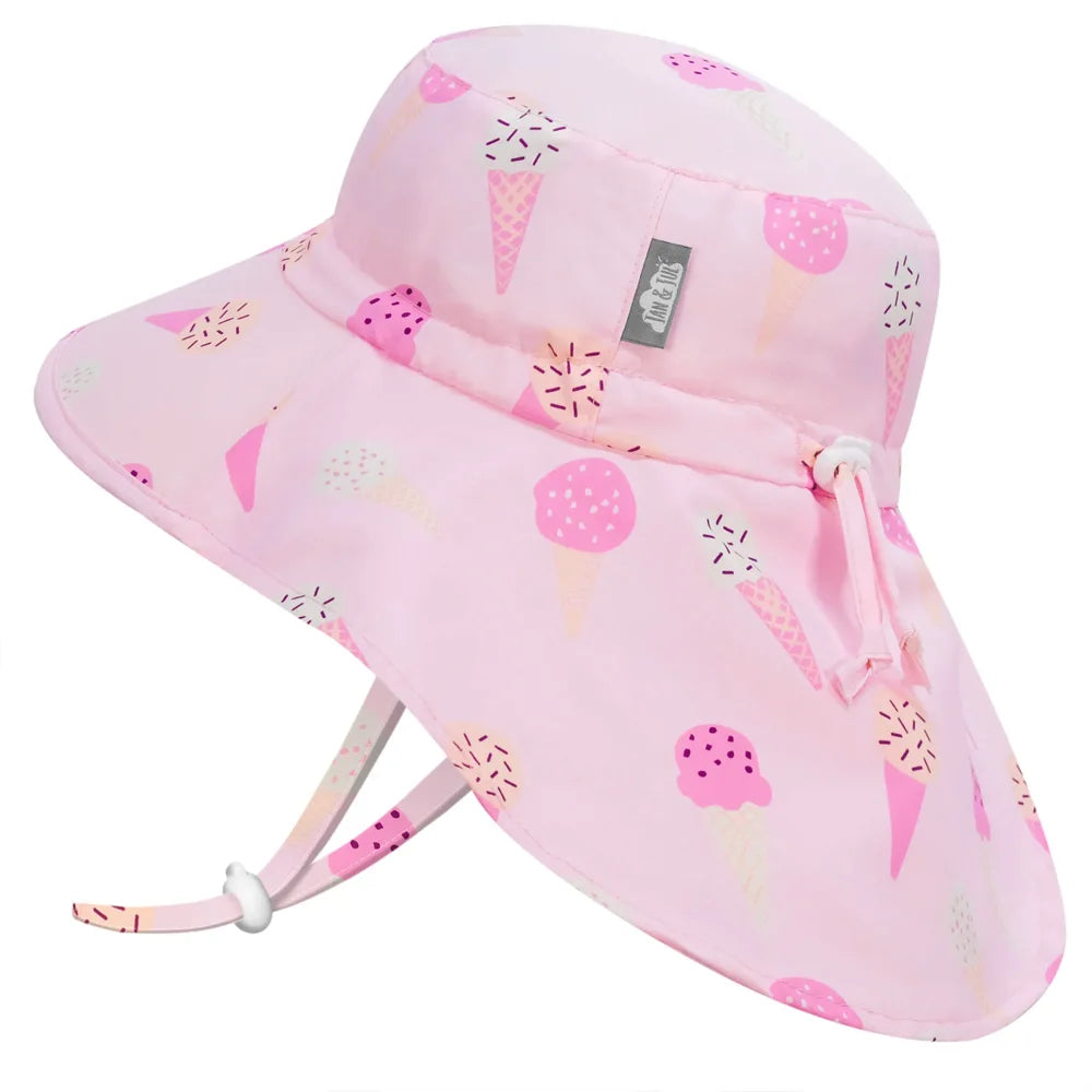 Jan + Jul Aqua Dry Adventure Sun Hat - Pink Ice Cream