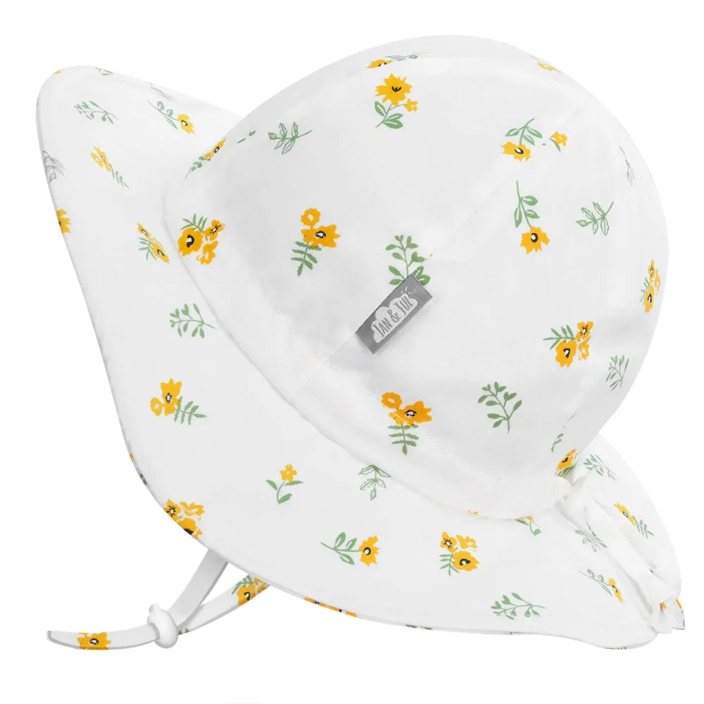 Jan + Jul Cotton Floppy Sun Hats - Yellow Flowers