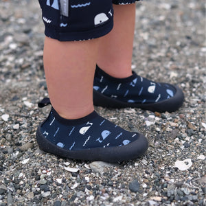 Jan and Jul Kids Water Shoes - Navy Whale Tales