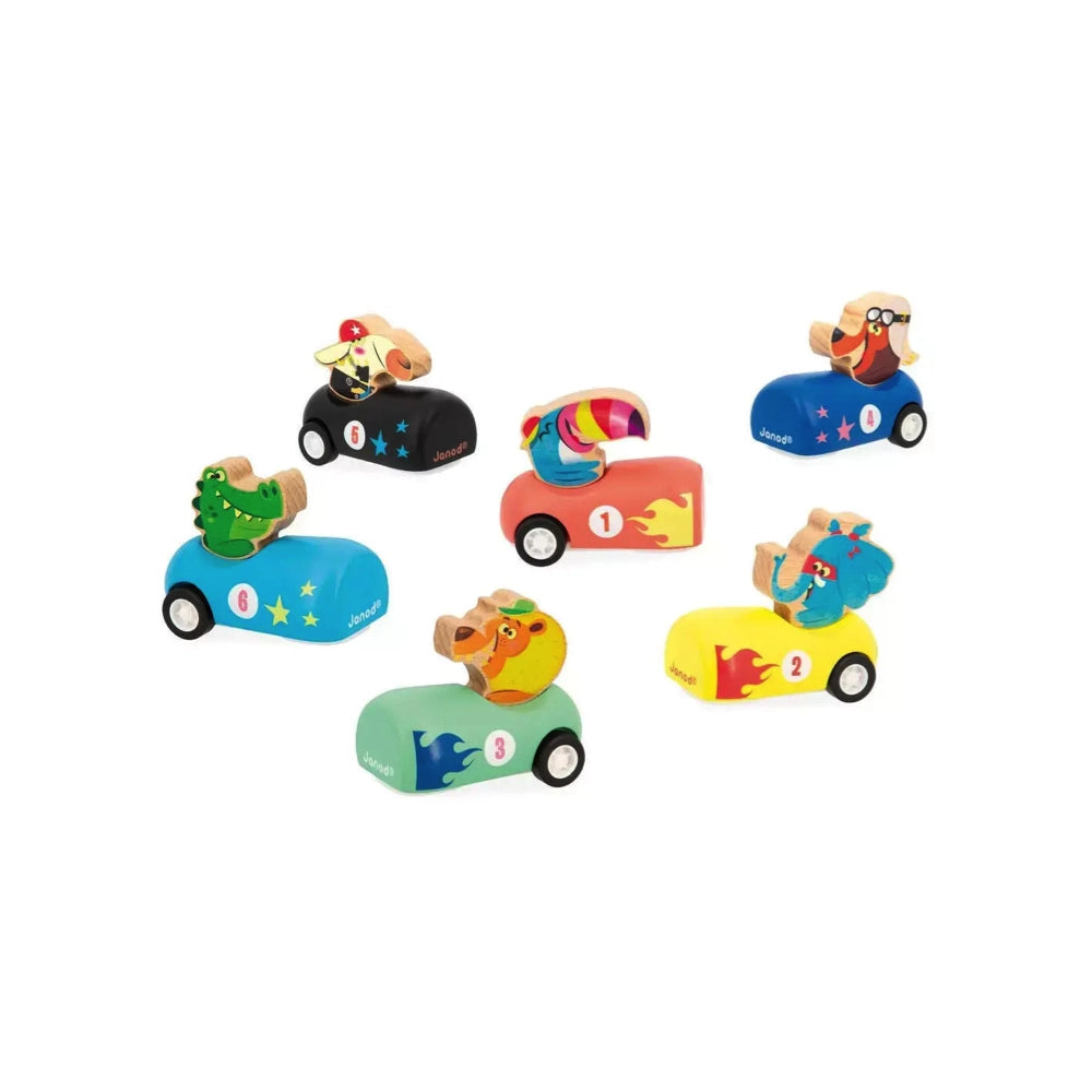 Janod Applepop Pull Back Car Assorted