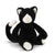 Jellycat black and white kitten with white ears, feet, tail tip and snout.