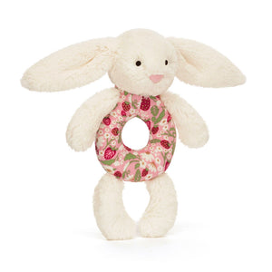 Jellycat Blossom Cream Bunny Berry Ring Rattle