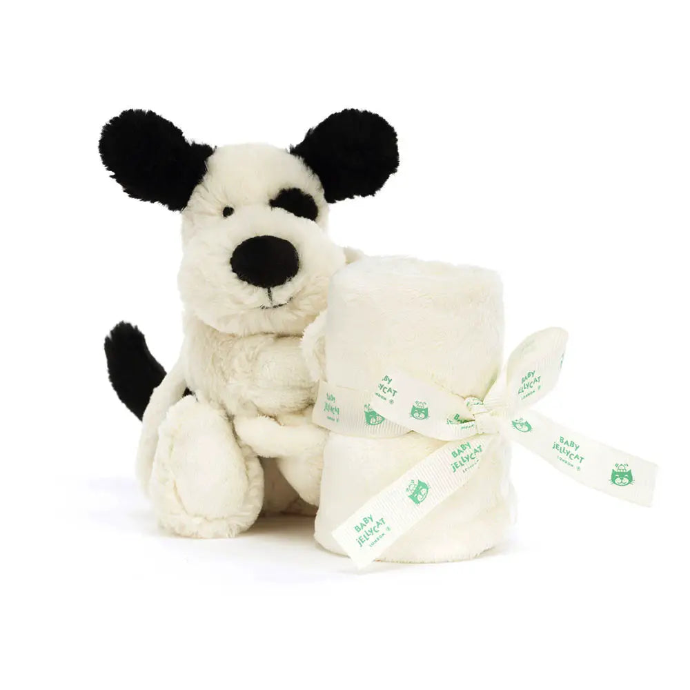 Jellycat Bashful Black & Cream Puppy Soother