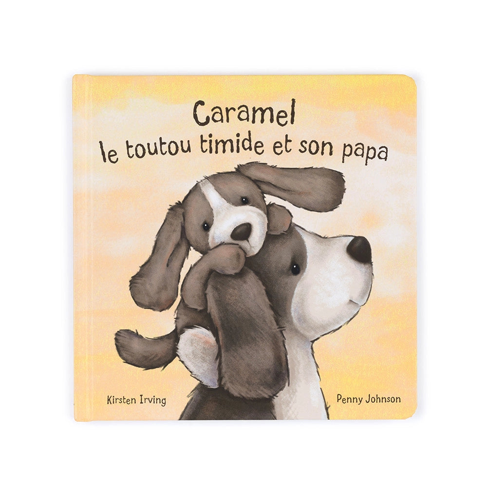 Jellycat Caramel Le Toutou Timide Et Son Papa Livre