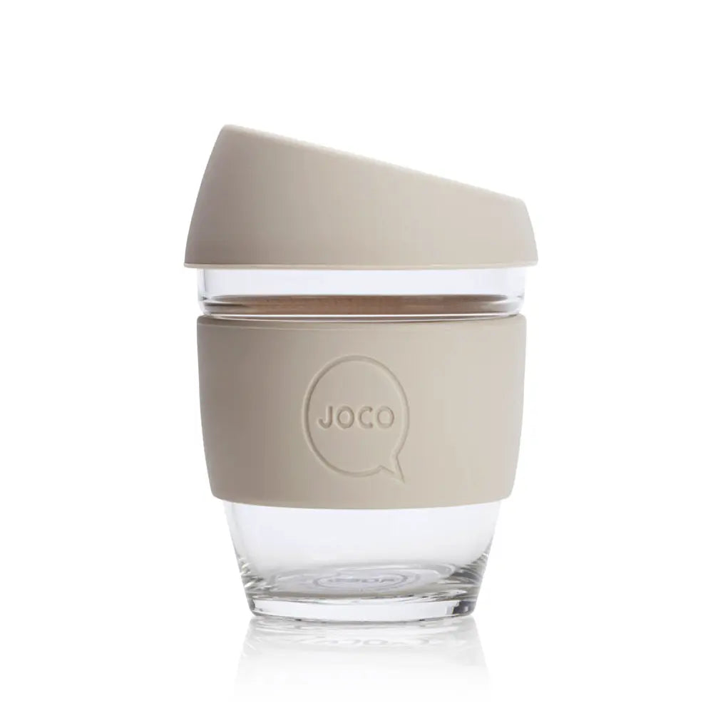 Joco Reuseable Glass Cup 8oz - Sandstone