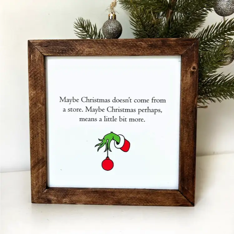Jordan Station Creation Wooden Sign - Grinch Quote