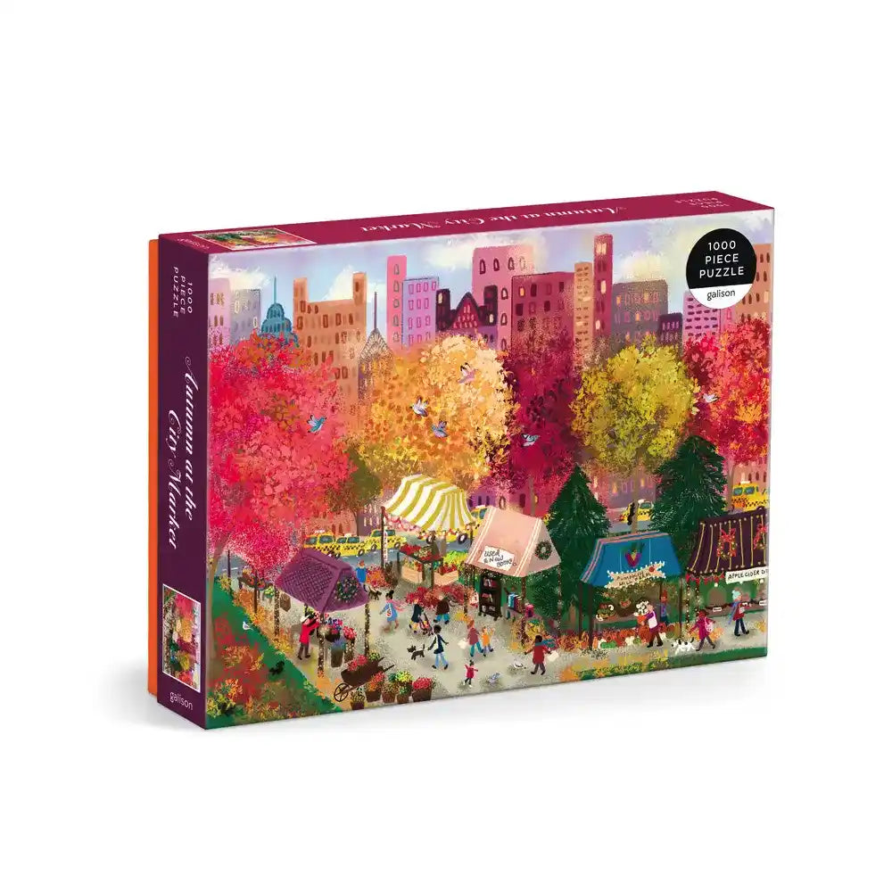 Galison Joy Laforme Autumn At the City Market 1000 Piece Puzzle