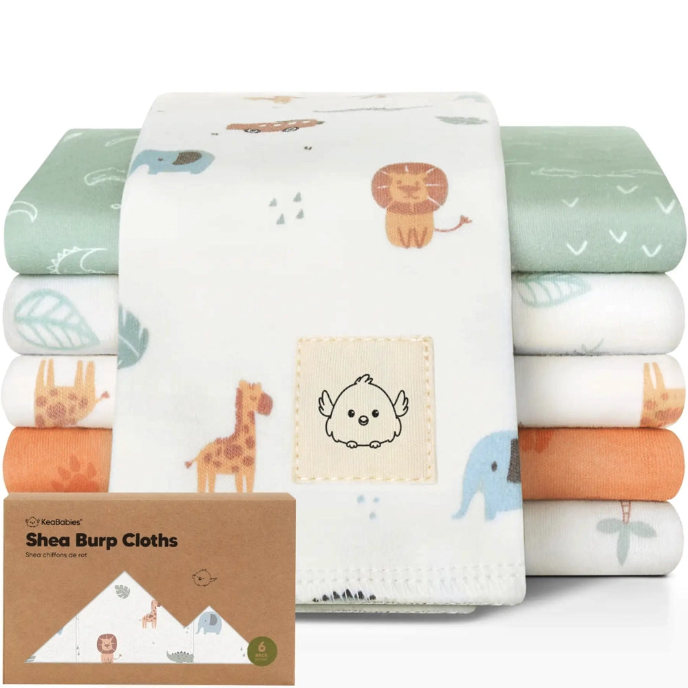 Keababies Shea Burp Cloths 6pk - Wilderness