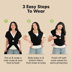 Keababies Original Baby Wrap Carrier - Stone Gray