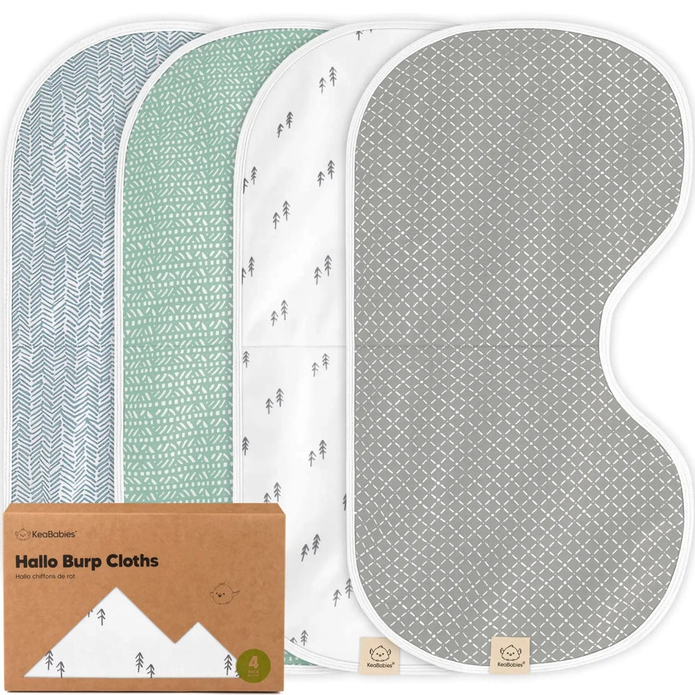 Keababies Burp Cloths 4pk - Nordic