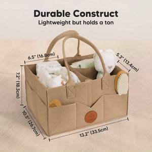 Keababies Baby Diaper Caddy Organizer - Taupe