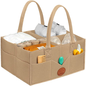 Keababies Baby Diaper Caddy Organizer - Taupe