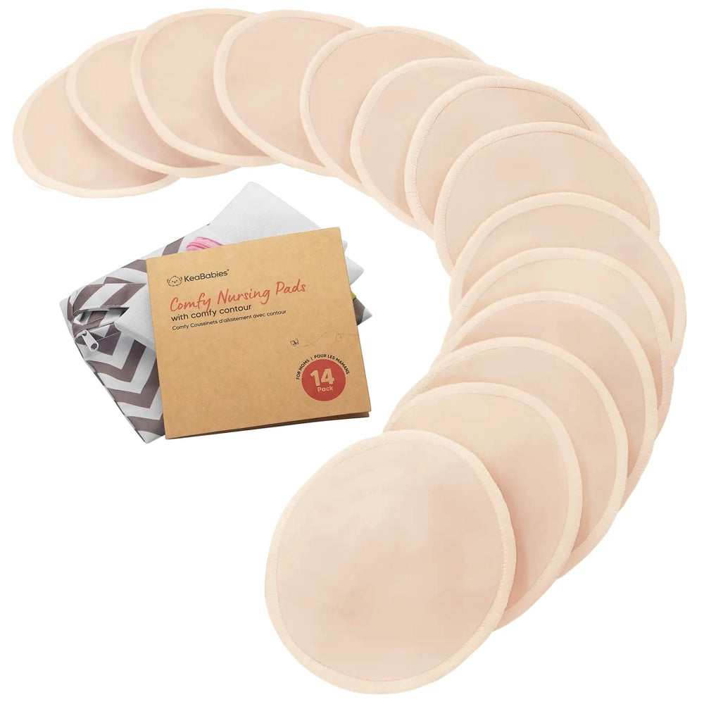 Keababies Reuseable Nursing Pads 14pk - Bare Beige