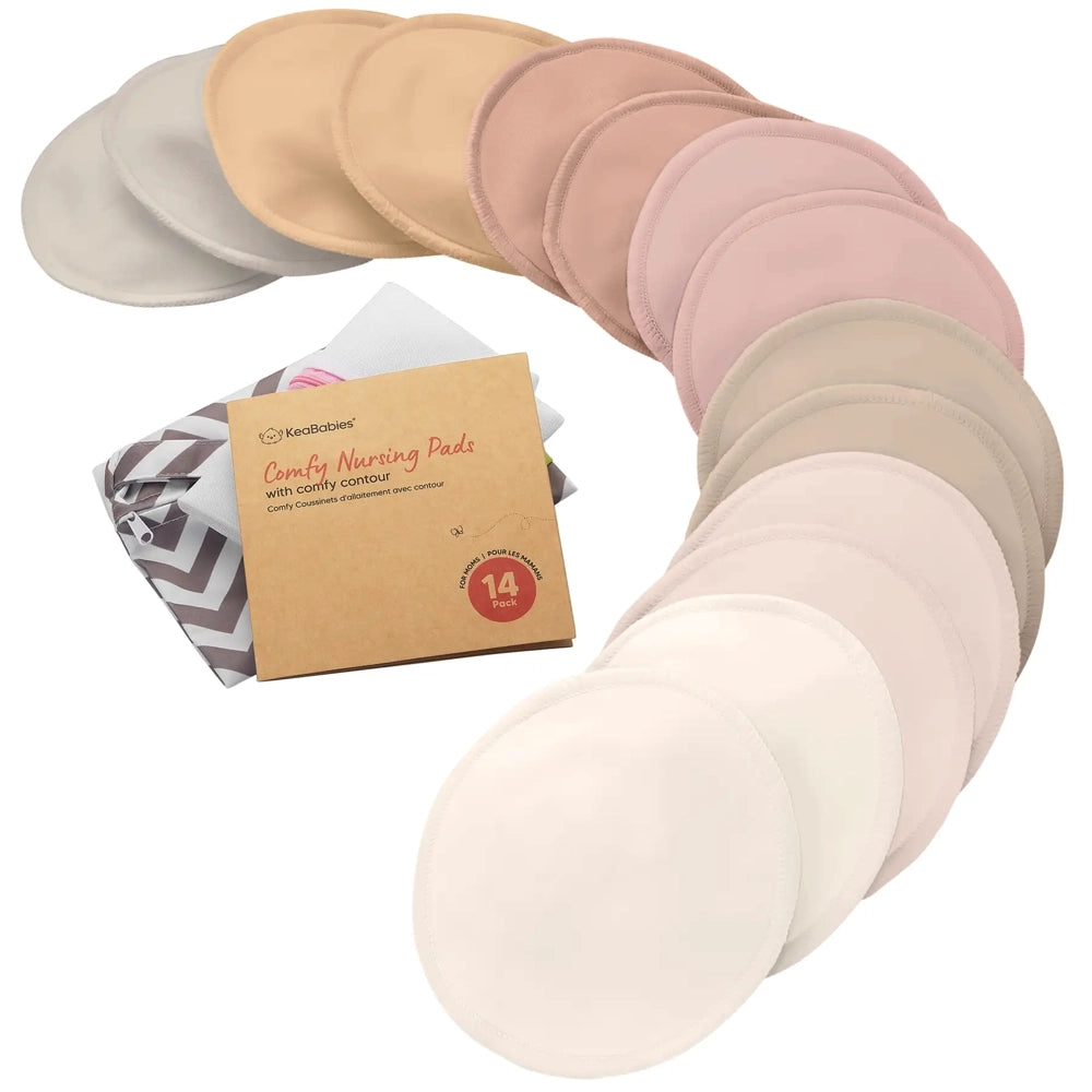 Keababies Reusable Nursing Pads 14pk - Neutrals